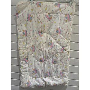 Vtg Noah's Ark Baby Reversible Sleeping Bag sag Zip Blanket comforter star moon